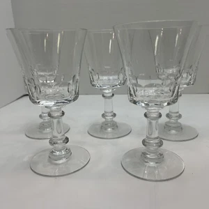 VTG Fostoria Dolly Madison Water Wine Goblet Glasses 6 3/8" Tall Set of 5 - Picture 1 of 15
