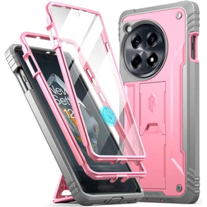 For OnePlus 12R 5G Case | Poetic with Kickstand and Built-in-Screen Cover Pink - Picture 1 of 7