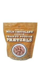 NEW TRADER JOE'S MILK CHOCOLATE COVERED PEANUT BUTTER PRETZELS 12 OZ BAG  - Picture 1 of 6