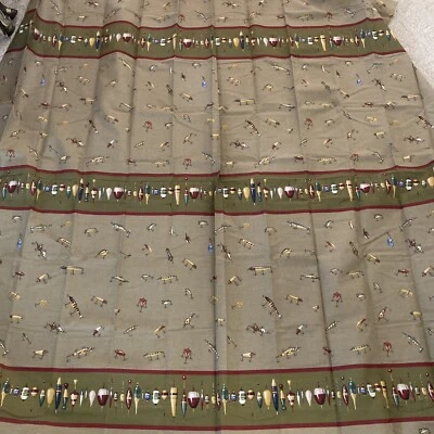 Nuevo JQ Wright Cortina de Ducha Pesca La Caja de Aparejos Casa Lodge Campamento Cabaña Foto 1 de 4