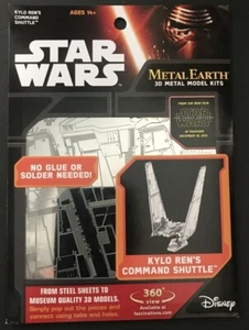 2015 Fascinations Metal Earth STAR WARS Kylo Ren's Shuttel 3D Metal Model Kit - Picture 1 of 2