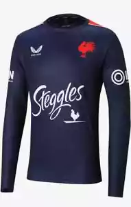 Sydney Roosters 2022 NRL Mens Long Sleeve Training Shirt Sizes S-7XL BNWT - Picture 1 of 4