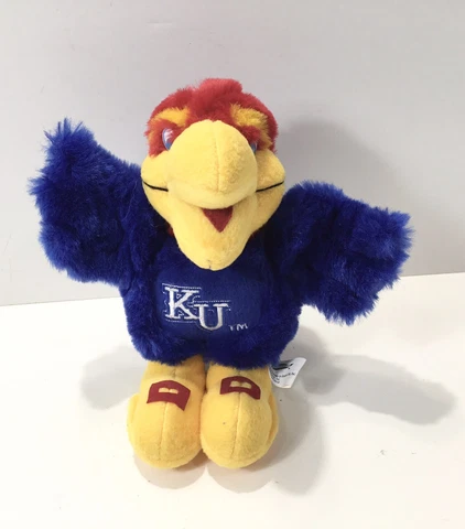 KU Kansas University Jayhawks Plush Mascot College Basketball 7 1/2” Tall Cover