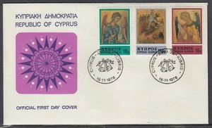 Cyprus Scott 471-3 FDC - Christmas 1976 - Picture 1 of 1