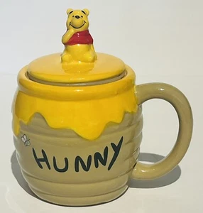 Disney Winnie The Pooh Hunny Pot Keramikbecher 20 Unzen Mit Deckel - Bild 1 von 5