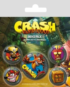 Crash Bandicoot pack 5 badges Pop Out badge pack 80667 - Imagen 1 de 1