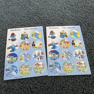 2 Blatt Aufkleber, The Smurfs, Neu - Bild 1 von 5