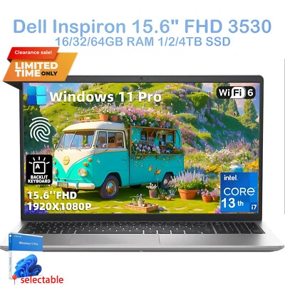 2024 Dell Inspiron 15 Laptop 10-Core-i7-1355U 5GHZ UpTo 64GB RAM & 4TB SSD  - Image 1 of 4