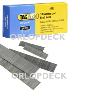 1000 Tacwise 20mm x 18 gauge Brad Nails for Electric Staplers & Tack Guns - Picture 1 of 3