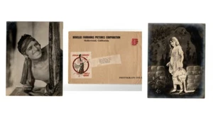 Douglas Fairbanks Mary Pickford Thief Bagdad photos + Studio envelope stamped - Picture 1 of 7