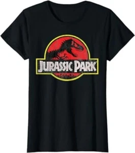 Licensed Jurassic World Distressed Original Jurassic Park Logo Womens 3XL - Picture 1 of 6