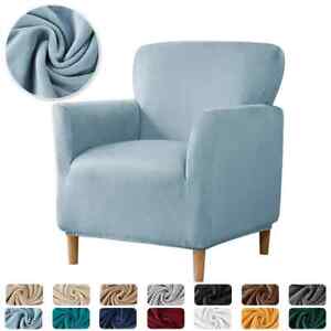 Super Soft Armchair Cover Elastic Velvet Club Tub Chair Slipcover for Sofa Cover