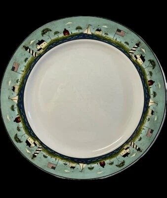 Sakura COASTAL BREEZE 12-3/8" Chop Plate Round Platter 1998 Warren Kimble - Image 1 of 4