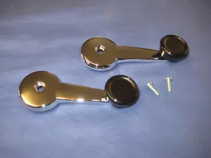 MG PAIR NEW MGB OR MIDGET 1967 ON CHROME WINDOW WINDER HANDLE & SCREW TWO EBS10 - Picture 1 of 3