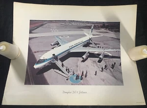 Airplane Vintage Pan Am Pan American Douglas DC-8 Jetliner Poster # 683 May 1960 - Picture 1 of 4