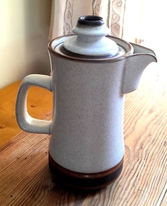 DENBY STONEWARE SPECKLED COFFEE POT VINTAGE VGC - Picture 1 of 8