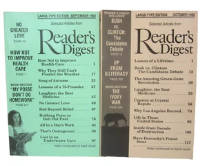 Reader's Digest Magazines Lot of 2 September October 1993 Large Print Edition - Picture 1 of 7