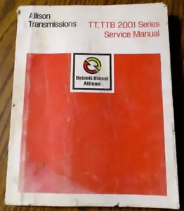 Detroit Diesel Allison Transmissions TT TTB 2001 Series Manual de reparación de servicio GM - Imagen 1 de 21