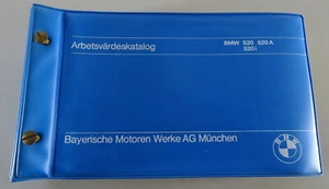 Arbeitsrichtzeiten/Arbetsvärdeskatalog BMW 5er E12 520 / I / 520a Von 5/1974 - Imagen 1 de 3