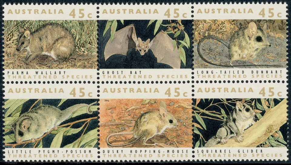 Australia - 1992 - Threatened Species - 45¢ x6 - #3930 - Image 1 of 1