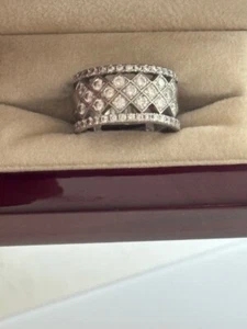 Platinum Diamond Wedding Ring, Platinum '950' 47 Natural Diamonds Carat - 1.55 C - Picture 1 of 7