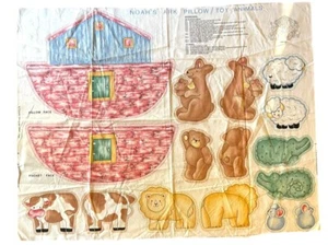 Noah’s Ark Cut & Sew Toy Pillow Fabric Panel Animals Princess #636 Uncut - Picture 1 of 19