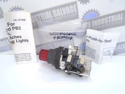 Westinghouse - PB2GVRV7 - PB2GV0V7 Luz Indicadora ROJA Push-To-Test - OIL TITE Foto 1 de 4