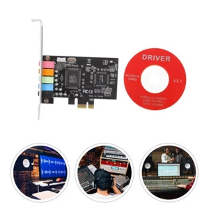 Son interne PCIe vers 5.1 avec support à profil bas 5 interfaces 6 son numérique - Photo 1/12