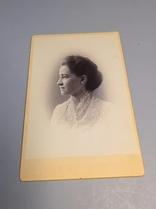 Vintage 1880s 6.5x4.25 Cabinet Card Photograph Lady CRB Clafin, Worcester Mass - Picture 1 of 4