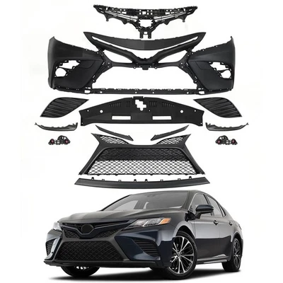 Para Toyota Camry SE XSE 2018 2019 2020 parachoques delantero cubierta parrilla sin orificio sensor Foto 1 de 4