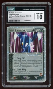 2004 Pokemon Rocket's Sneasel ex EX Team Rocket Returns #103/109 Holo CGC 10 - Picture 1 of 2