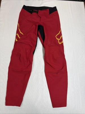 Брюки Fox Racing Defend RS красные б/у посмотрите на фотографии размер 30 - Изображение 1 из 4