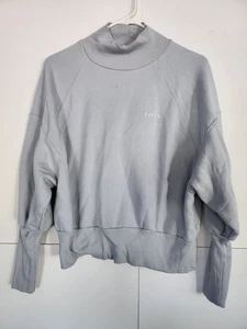 Damen Levi's Rollkragen Bomber Puffy Sweatshirt Small S Farbe Grau Blau - Bild 1 von 7