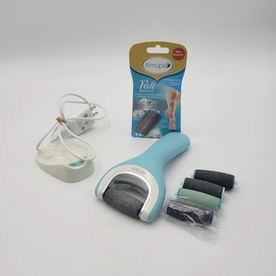 Amope Pedi Perfect Electronic Foot File with Charging Dock W/ 3 New Replacement - Image 1 of 4