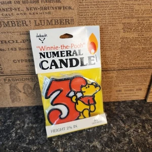 Vintage Winnie-the-Pooh Ziffer Kerze 3 Botschafter Disney versiegelt neu aus altem Lagerbestand Geburtstag - Bild 1 von 5