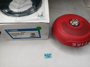 System Sensor SPS CR LED Ceiling Speaker Strobe Red | Indoor - Picture 1 of 6
