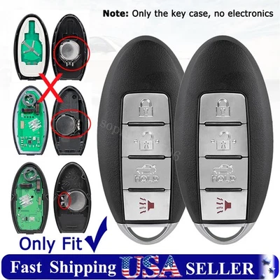 2 Smart Key SHELL CASE For Infiniti G25/35/37 EX35 Q40/60 2008-2013 KR55WK48903 - Image 1 of 4