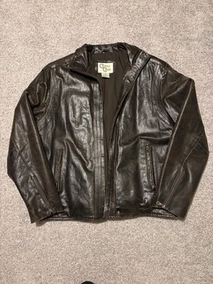 Men’s Cripple Creek Distressed Brown Leather Jacket 100% Genuine Leather - Image 1 of 4