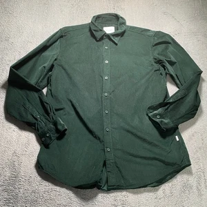 Vaillent Green Shirt Men's XL Corduroy Button-Up Casual Classic - Picture 1 of 12
