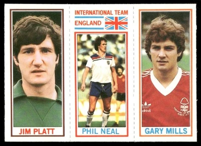 1981 Topps English League EPL Gary Mills/Phil Neal/Jim Platt Nottingham - Image 1 of 2
