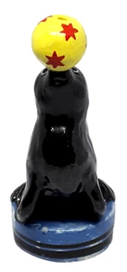 Vintage Dennis Performing Seal Pie Vogel Doppel Diamant schrullig einzigartig Kunst Zirkus - Bild 1 von 5