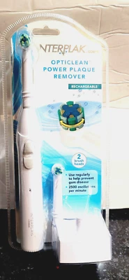 Conair OPTICLEAN Rechargeable Toothbrush Power Plaque Remover 2 Brush  Heads - Image 1 of 4