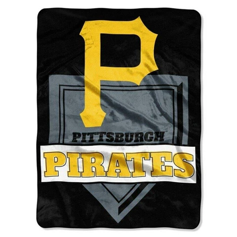 Pittsburgh Pirates 60x80 Raschel Throw Blanket Home Plate Design [NEW] Fleece Cover