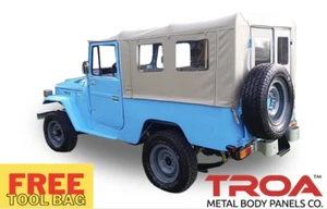 FJ43 FJ46 Soft Top . Available for Ambulance or Roll Up Rear Door .FREE TOOL BAG - Picture 1 of 5
