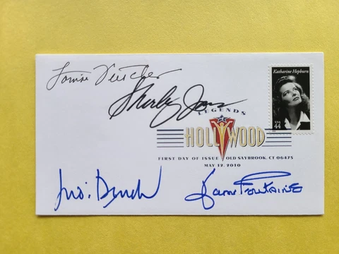 Shirley Jones, Judi Dench, Louise Fletcher & Joan Fontaine Signed By All 4 RARE Cover