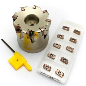 TXN03R EXN03R Fast Feed 50mm 8 Flutes CNC Milling Cutter Head + 10Pcs LNMU0303 - Imagen 1 de 5