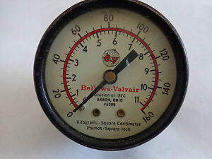 Bellows-Valvair 160 PSI Pressure Gauge (#2524) 