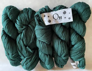 Lot of 5 Hanks Berroco O2 Def Oxygen Ribbon Yarn 9570 Green Merino Wool acrylic - Picture 1 of 3