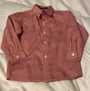 Andrew Fezza Red Gingham Toddler Button Up Collared Shirt Size 2T - Picture 1 of 5