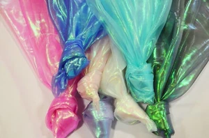 Iridescent Organza Fabric | Pearl Organza | 60" | Holographic Organza Fabric | - Picture 1 of 10